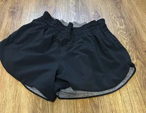 LULULEMON reversible black gray active athletic training shorts women's 6 thumbnail 1