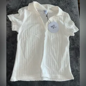 Princess Polly Stephany Knit Top in White Size 4 New with tag thumbnail 8
