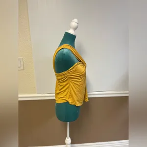 Free People Solstice Twist Front Tank Top Mustard Yellow Size‎ XS thumbnail 7