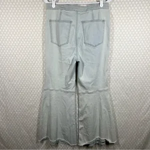 Free People We The Free Women Jeans Sz‎ 30 Light Wash Youthquake Crop Wide Flare thumbnail 9