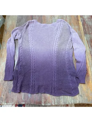 American Eagle Outfitters Purple Ombre Crew Neck Sweater Small thumbnail 10
