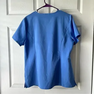 Figs Womens Lg Scrub Top Blue / Aqua Technical Collection thumbnail 3