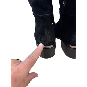 Naughty Monkey Womens Black Suede Leather Riding Boots Size 8.5 SKU 7436 thumbnail 8