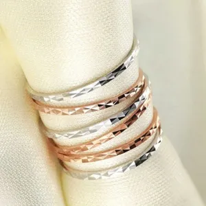 NEW 18k/.925‎ Rose Gold Dainty Stacking Midi Pinky Knuckle Ring thumbnail 6