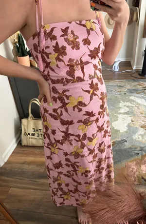 House of Harlow Pink Print Midi Dress thumbnail 2