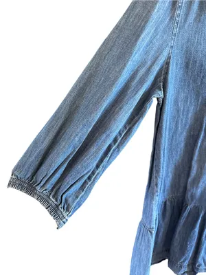 Free Assembly Blue Denim Shirt Dress thumbnail 3