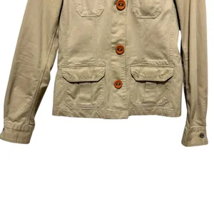 Old Navy Women Military Utility Jacket S Tan Safari Gorpcore Field Coat Cotton thumbnail 4