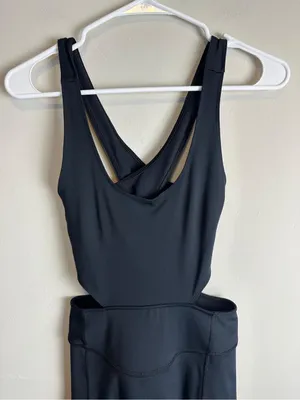 FP Movement Free People Back It Up Jumpsuit Black Cutout Criss Cross Size S/P thumbnail 4