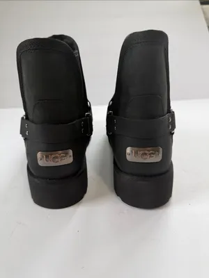 UGG Black Women's Ankle Booties with Harness Detail thumbnail 2