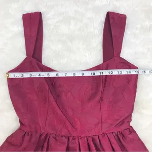 SACHIN & BABI Dress Size 0 Burgundy Mini‎ Fit & Flare Sleeveless Cocktail New thumbnail 12