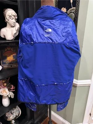 The North Face Blue & White Topographic Map Windbreaker – Size Large thumbnail 10