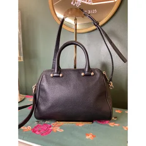 Kate Spade Black Pebbled Leather Satchel Crossbody Bag‎ Gold Hardware PXRU5510 thumbnail 4