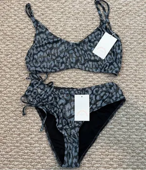 Dippin' Daisy's Gray Leopard Print Bikini Set thumbnail 2