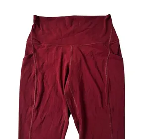 Lululemon Maroon Stretch Yoga Athletic Leggings Women Size 8 | 58-8 thumbnail 2
