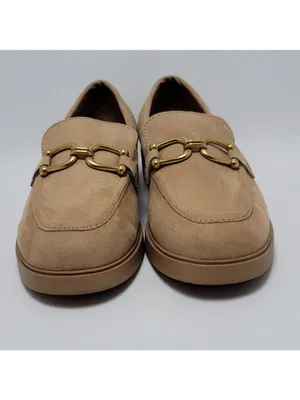 Torrid Clean Faux Suede Chunky Buckle Platform Tan Loafers Size 10 WW thumbnail 7