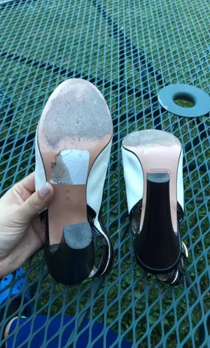 Coach Cecilia High Heels Slingback Leather Point toe block stacks chunky block rockabilly retro preppy pinup Pumps Stilettos Sandals coastal coquette vintage breathable Pumps Heels thumbnail 7