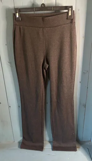 Time & Tru Charcoal Black Stretch Knit Women's Straight Leg Pants | Size XS thumbnail 1