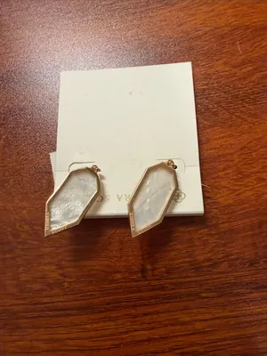 NWT Retired Kendra Scott Palmer Rose Gold Mother of Pearl Drop Earrings thumbnail 3