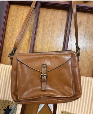 Patricia Nash Avellino Smooth Leather Crossbody. Handcrafted in Signature Detail thumbnail 1