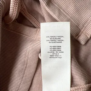 Aritzia Wilfred Only Tie Front Cropped Top XS Dusty Pink thumbnail 6