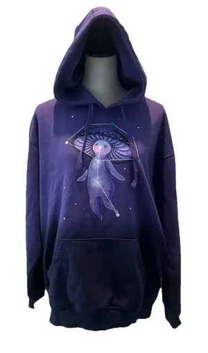 Fairydropart Mushroom Constellation Ombré Purple Hoodie S Whimsy Fairy Hippie thumbnail 1