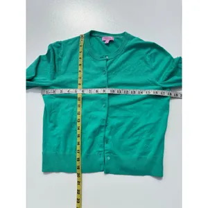 Lilly Pulitzer Cotton Green Button Down Cardigan M thumbnail 8