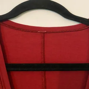 Lululemon Red V-neck Short Sleeve T-Shirt Loungewear Athletic Women's size Small thumbnail 3
