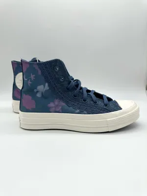 Converse Chuck 70 Hi Floral Satin Slacker Blue Men 5 Women 7 NWOB A17487C thumbnail 4