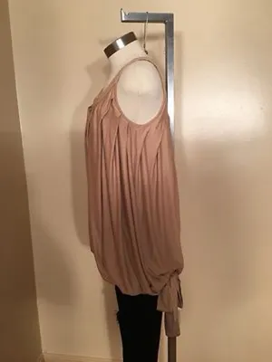 Paige Premium Denim XS Blush Pink Side Tie Bubble Hem Tank Top thumbnail 4
