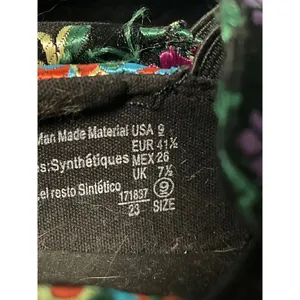 Floral Embroidered Slip-On Sneakers‎ Platform Shoes Colorful Casual Loafers S-40 thumbnail 4