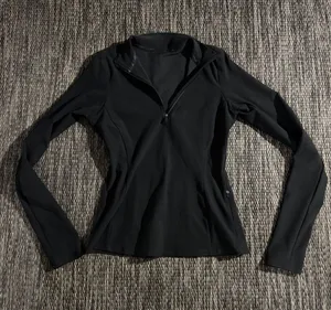 Alo Yoga Rapid Pullover Half Zip Compression Long Sleeve Black thumbnail 1