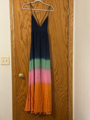 Tiare Hawaii Day Dream Women’s Multicolor Ombre Maxi Dress - NWT - Size S/M thumbnail 3
