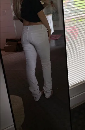J Brand White Skinny Jeans Corduroy thumbnail 2