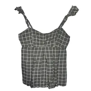 Abercrombie & Fitch Green White Plaid Babydoll Cami Camisole Tank Top Size XS thumbnail 2