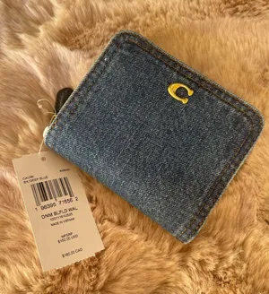 NWT Coach Essential Billfold Denim Wallet CAU96 Deep Blue thumbnail 1