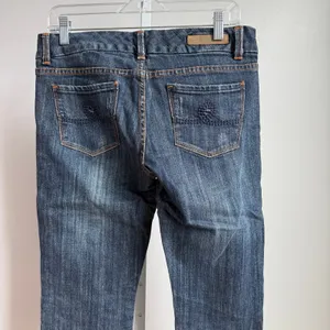 Seven7‎ Cotton Shabby Y2K Distressed Bootcut Jeans 30 Indigo thumbnail 7