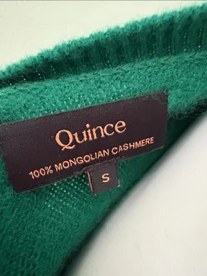 Quince Festive Green Sweater with Ornaments Small thumbnail 5