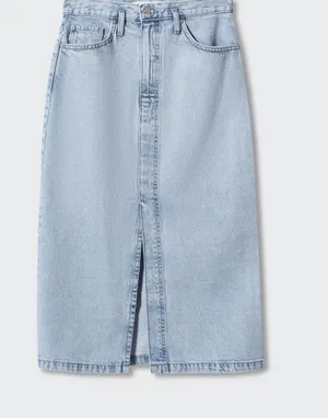 MANGO Denim Midi-Skirt thumbnail 1