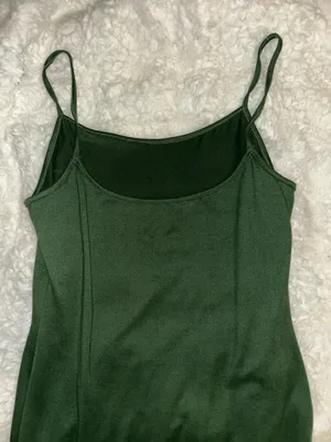 SheIn NWOT Solid Green Cami Long Soft Lounge Dress thumbnail 10