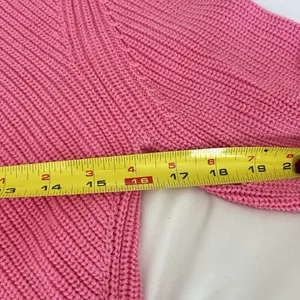 French Connection Nadia Mozart‎ Aurora Pink Chunky Cotton Sweater Womens Small thumbnail 2