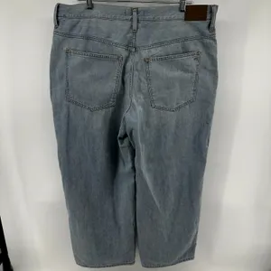 Madewell The Perfect Vintage Wide-Leg Crop Jeans Denim High Waisted Blue 33 NWT thumbnail 8