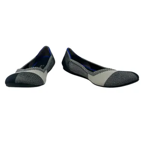 Rothy's The Flat Captoe Black White Plaid Check‎ Retired Ballerina Size 7 thumbnail 4