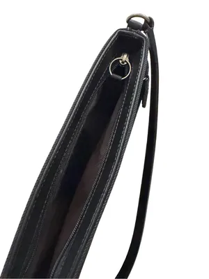 Coach Mercer Demi Black Canvas Leather Trim Demi Shoulder Bag Gunmetal Women's thumbnail 13