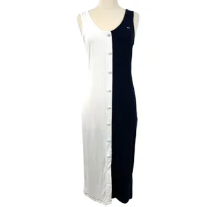 Tommy Jeans Tank Dress Womens Size Small‎ Ribbed Colorblock Preppy Coastal thumbnail 3