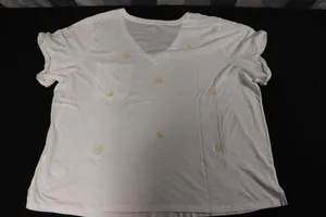 Pilcro The Quinn White Lemon Embroidered V-Neck Short Sleeve Top Size 1X thumbnail 3