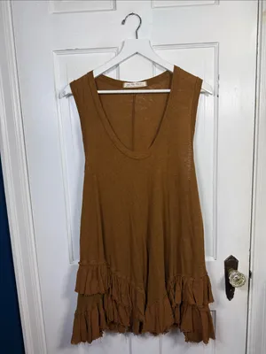 Free People We the Free Shimmy‎ Flowy Sasha Swing Oversize Tank Top W2516 Sz M thumbnail 4