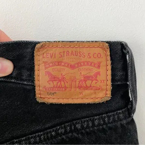 Levi's 501 Jean Shorts Black 27W thumbnail 3