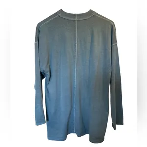 WE THE FREE Blue Distressed Washed Cotton Long Sleeve Tee T-Shirt Top - Sz Small thumbnail 6