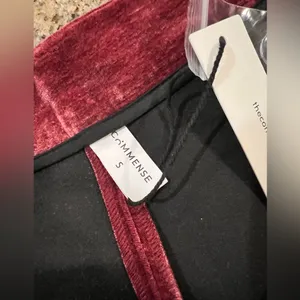 CoMMENSE Velvet Pocket Straight-Leg Pants COLOR - Burgundy, size Small NWT thumbnail 8