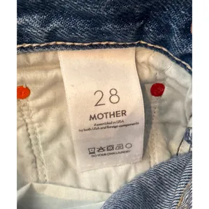 MOTHER Lil Lemon Twist Sneak High Waist Wide Leg Jeans Size 28 thumbnail 12